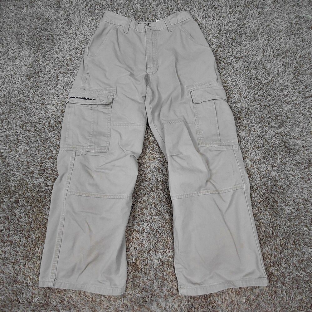 Vintage Jnco Jeans Cargo Pants Boys Youth 14 Khaki 90s Y2K Flamehead USA